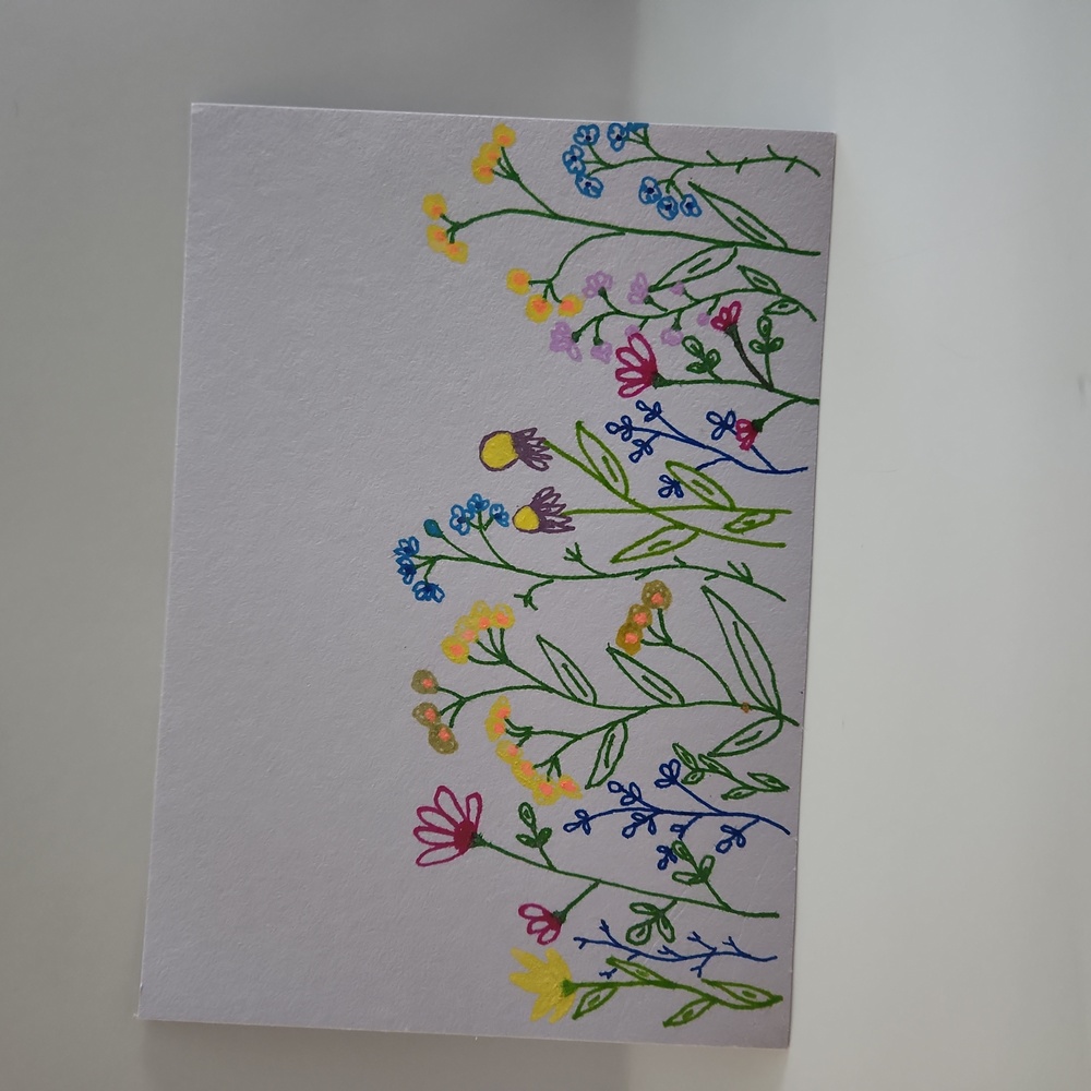Handmade Watercolor Wildflower Art